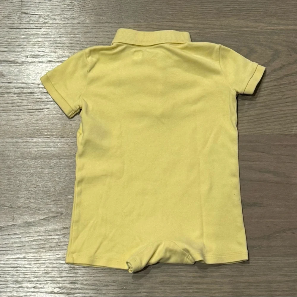 Ralph Lauren Soft Yellow Kids Polo Romper